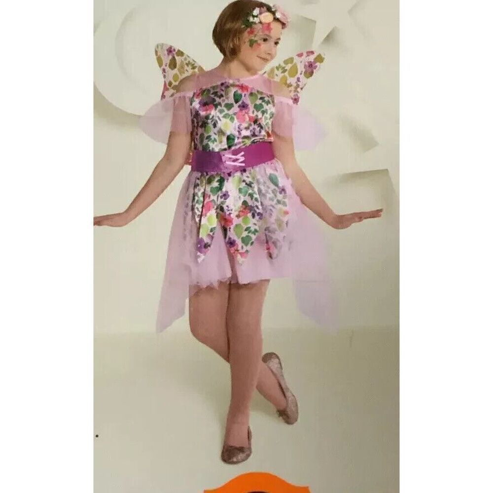 HYDE AND EEK KIDS FLOWER FAIRY COSTUME DRESS, SIZE M -